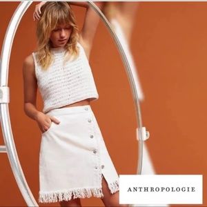 🆕 Pilcro and the Letterpress white fringe skirt